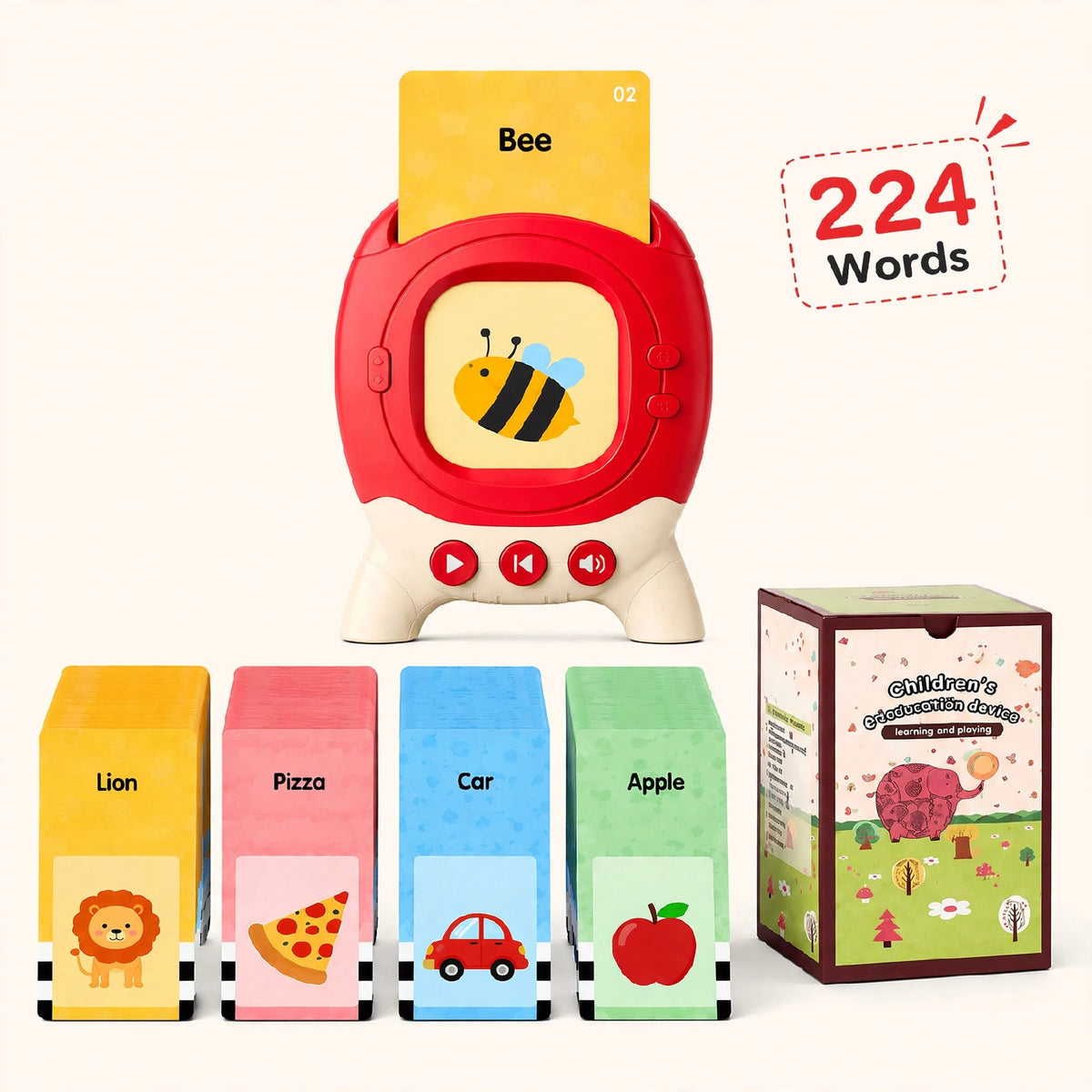 Talking Flash cards for kids -224 words learning toy