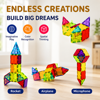 Stem Magnetic Tiles Building Set-55pcs