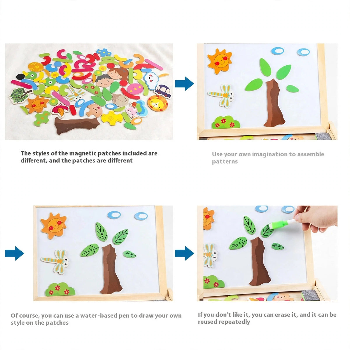 Magnetic Learning Puzzle Board – Digital Shapes, Farm, Drawing & Zodiac Designs
