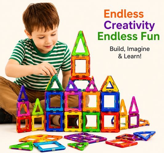 Magnetic Building Blocks Construction Set – STEM Toy for Kids
