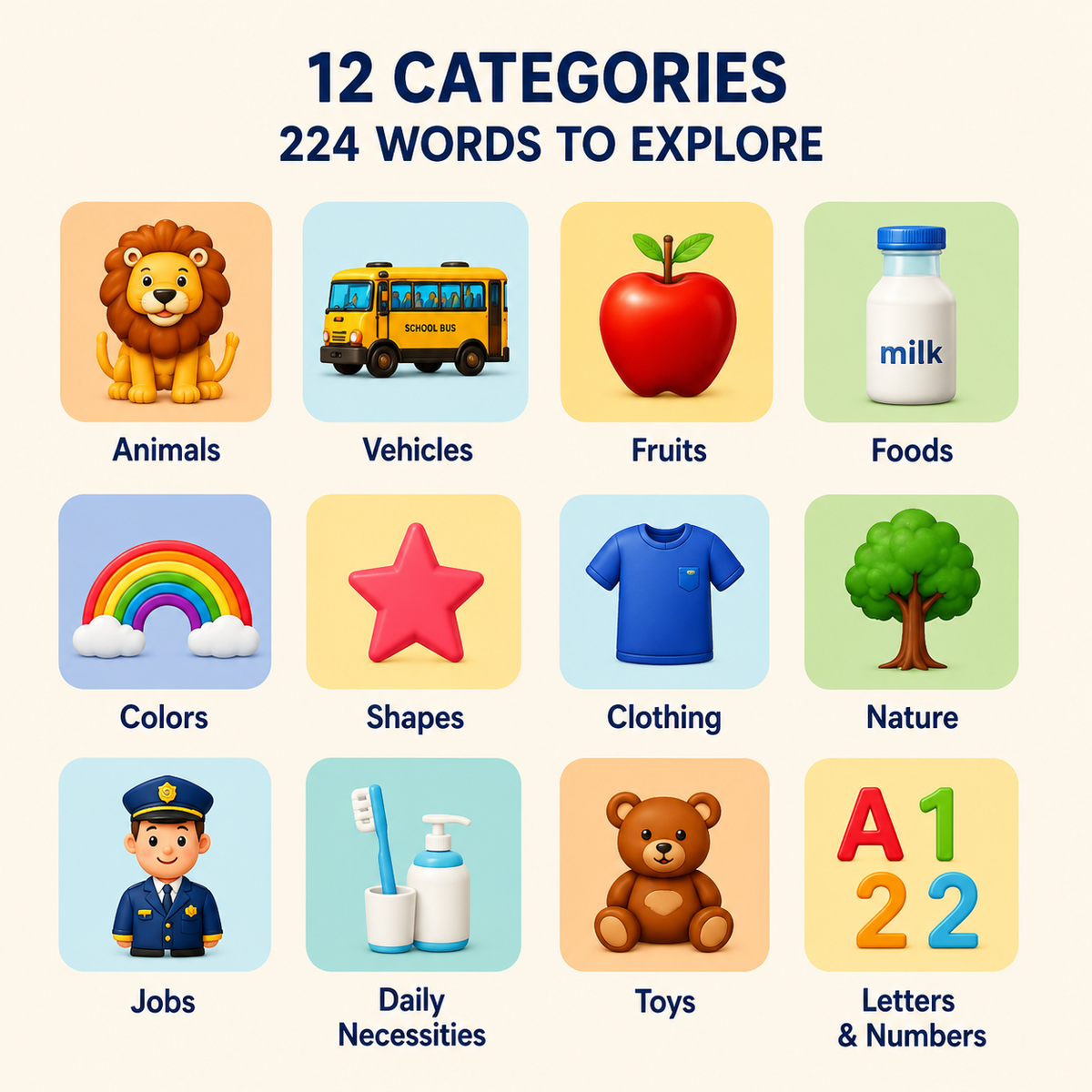Talking Flash Cards for Kids – 224 Interactive Words | Fast US Shipping