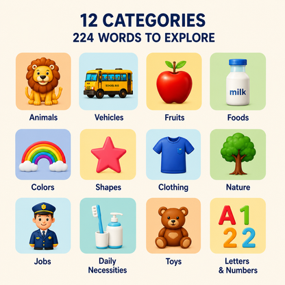 Talking Flash Cards for Kids – 224 Interactive Words | Fast US Shipping