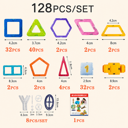 Magnetic Building Blocks Construction Set – STEM Toy for Kids