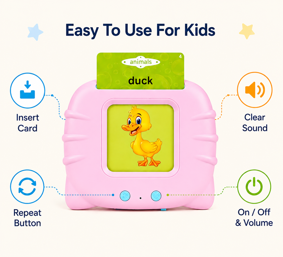 Talking Flash Cards for Kids – 224 Interactive Words | Fast US Shipping