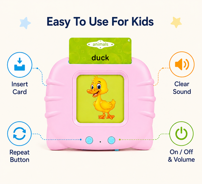Talking Flash Cards for Kids – 224 Interactive Words | Fast US Shipping